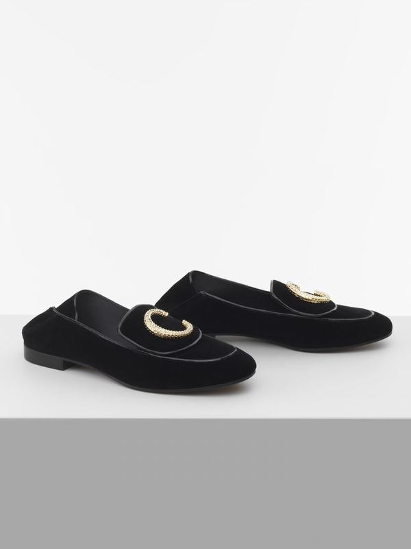 Chloé Moccasins Mujer Zapatos Negras Algodón,Polyester CXGV04382